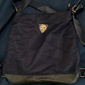 Leopard or Lion Rhinestone Navy Bag with Adjustable Straps.